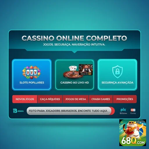 Tela do aplicativo 68q com jogos e segurança avançada.
