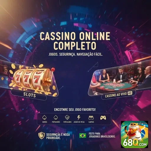 Plataforma da 68q destacando jogos VIP e cassino ao vivo.