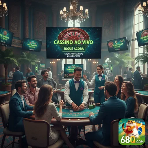 Jogo de cartas no cassino ao vivo do 68q com operadores.