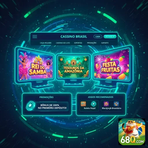 Interface do site 68q com jogos e promoções VIP destacadas.