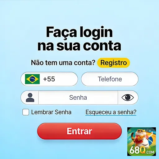 Tela de login do 68q mostrando campos para acesso rápido.