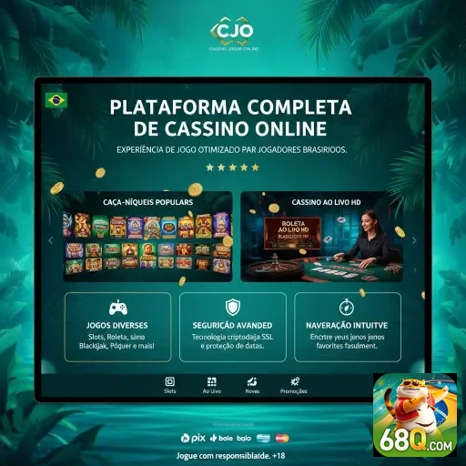 Interface do 68q apresentando serviços VIP e jogos populares.