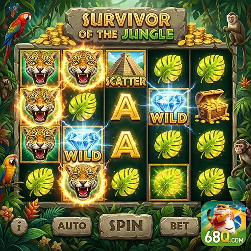 Slot 'Survivor of the Jungle' disponível no 68q.