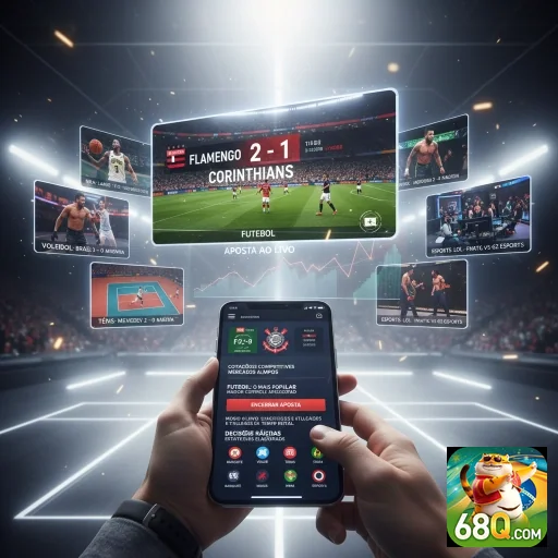 Jogador VIP da 68q usando smartphone para apostas ao vivo.